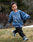 Who Brought Snacks Fleece - lined Graphic Crewneck - Roobear Kids