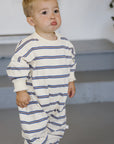 F/W Striped Long Sleeve Romper