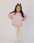 Roobear Fleece - lined Crewnecks (grey, yellow and pink) - Roobear Kids