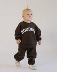 Brown Roobear Fleece - lined Crewneck - Roobear Kids