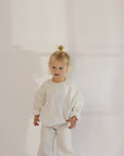 Roobear Fleece - lined Crewnecks (grey, yellow and pink) - Roobear Kids