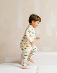 Race Car Two - Piece PJs - Roobear Kids