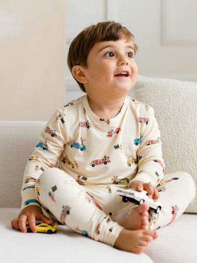 Race Car Two - Piece PJs - Roobear Kids
