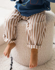 Linen Cotton Striped Pants
