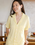 Women's Butter Yellow PJ Set - Shorts and Tee