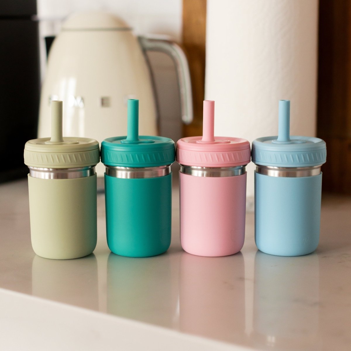 10oz Stainless Steel Spill-Proof Cups 4-Pack