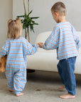 Striped Long Sleeve Romper - Roobear Kids
