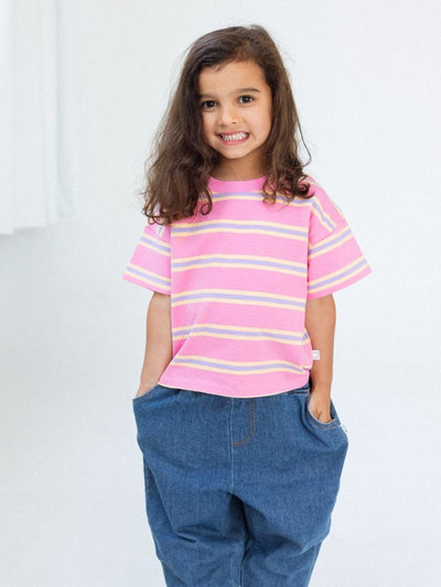 Mini Matching Striped 100% Cotton Tees - Roobear Kids