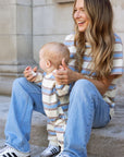 Striped Long Sleeve Romper - Roobear Kids