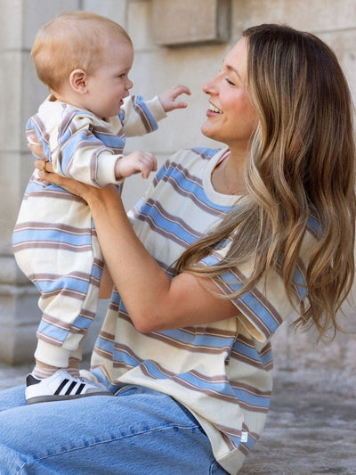 Mom Matching 100% Cotton Striped Tee - Roobear Kids