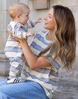 Mom Matching 100% Cotton Striped Tee - Roobear Kids