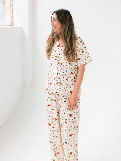 Women's Holiday Village Matching PJs - Roobear Kids