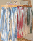 Linen Cotton Striped Pants