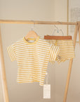 Striped Waffle Cotton Summer Set