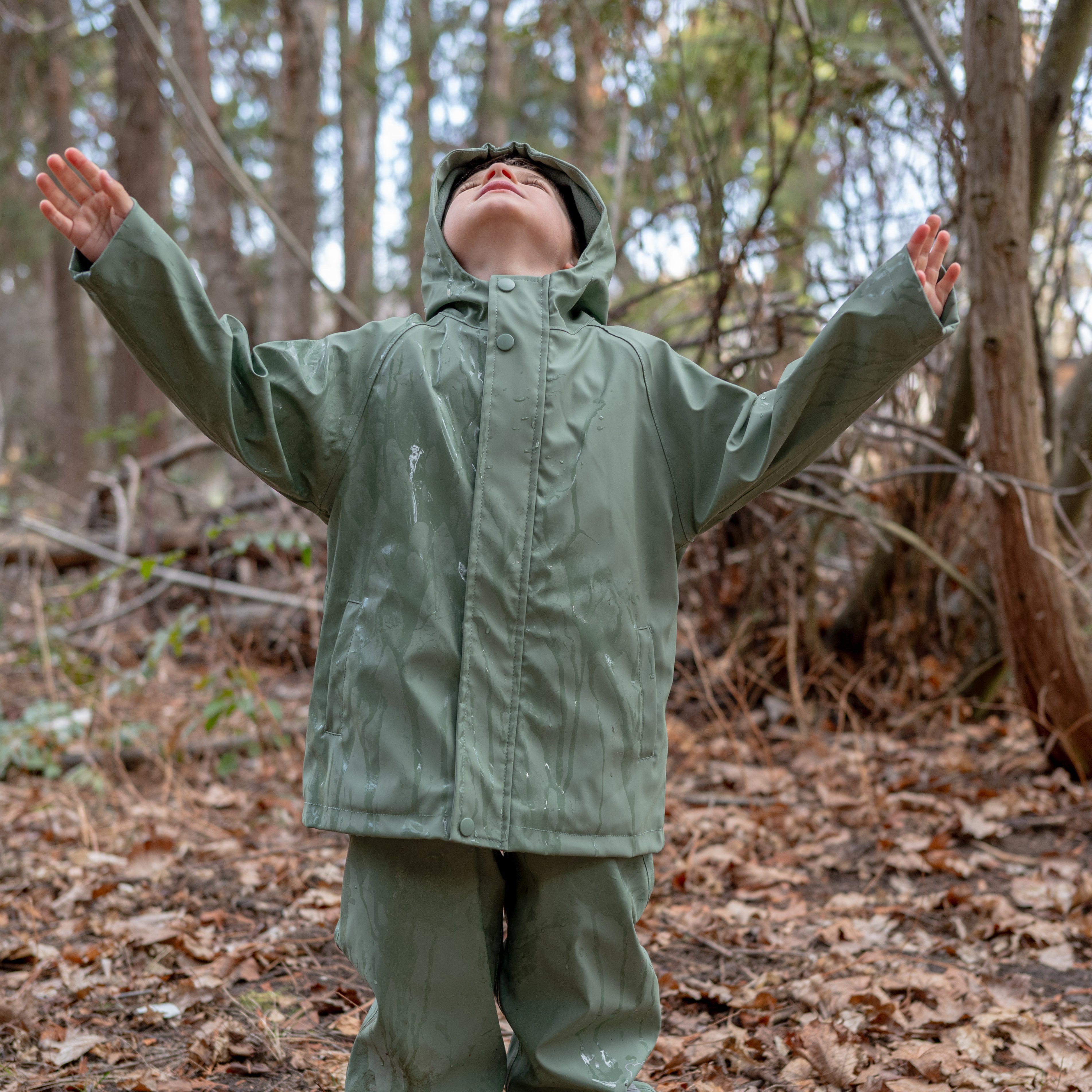 Rain Gear -  Waterproof Fleece-Lined Rain Jacket