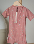 One-Piece Short-Sleeve Sunsuit