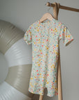 One-Piece Short-Sleeve Sunsuit