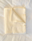 100% Cotton Pointelle Baby Blanket (Vanilla) - Roobear Kids