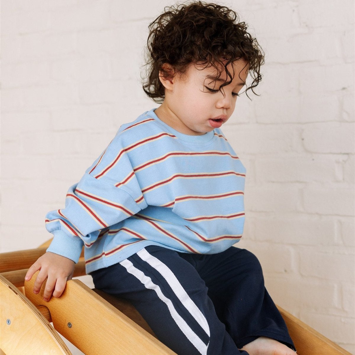 Striped Lightweight Crewneck - Roobear Kids