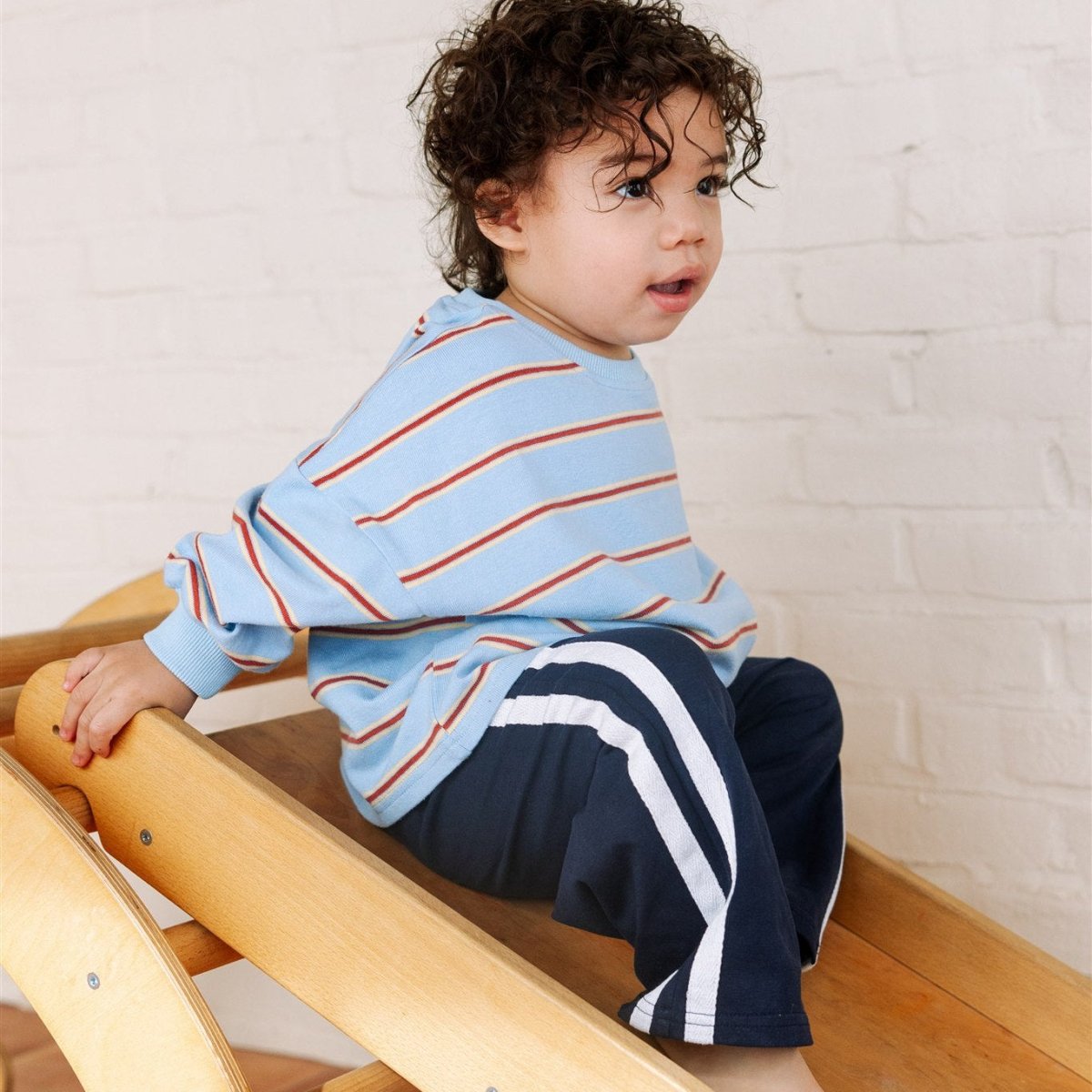 Striped Lightweight Crewneck - Roobear Kids