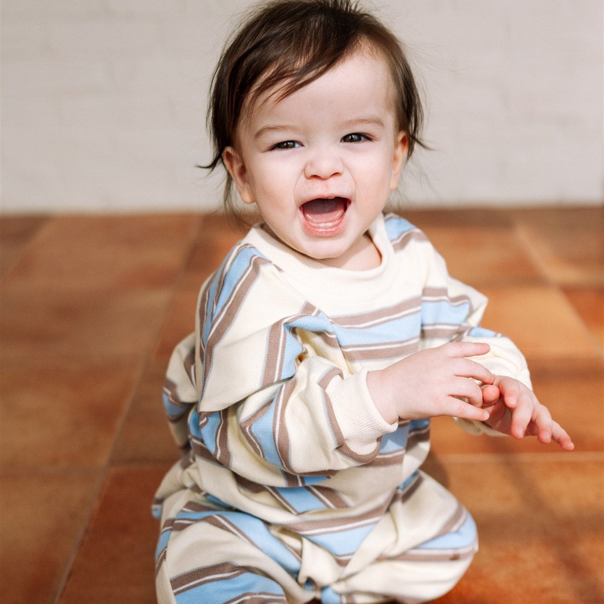 Striped Long Sleeve Romper - Roobear Kids