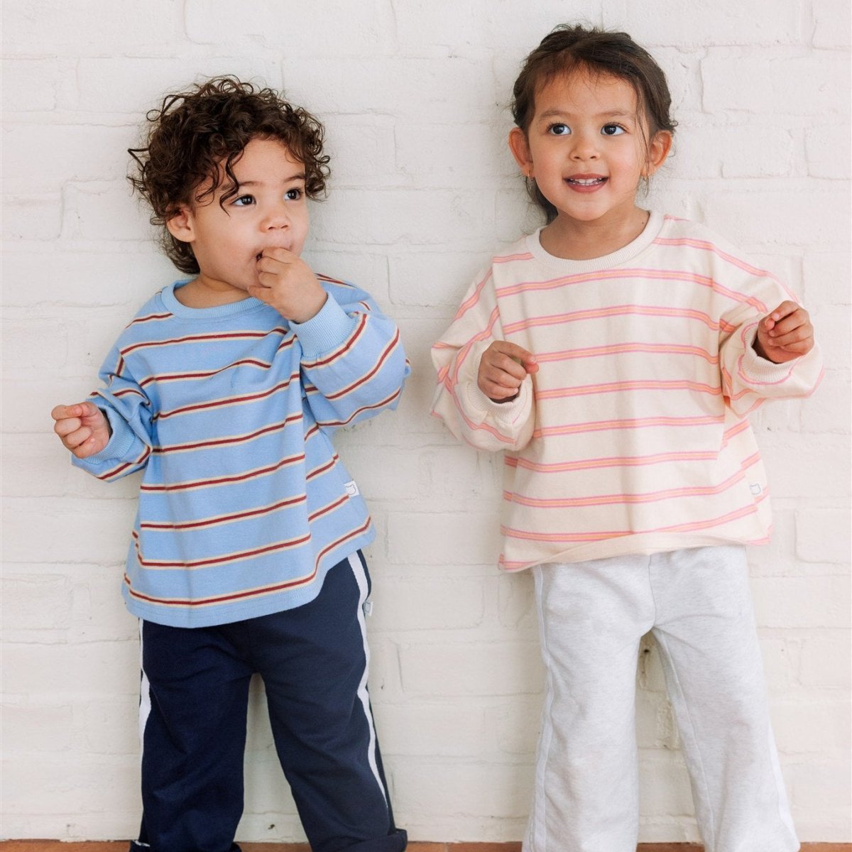 Striped Lightweight Crewneck - Roobear Kids