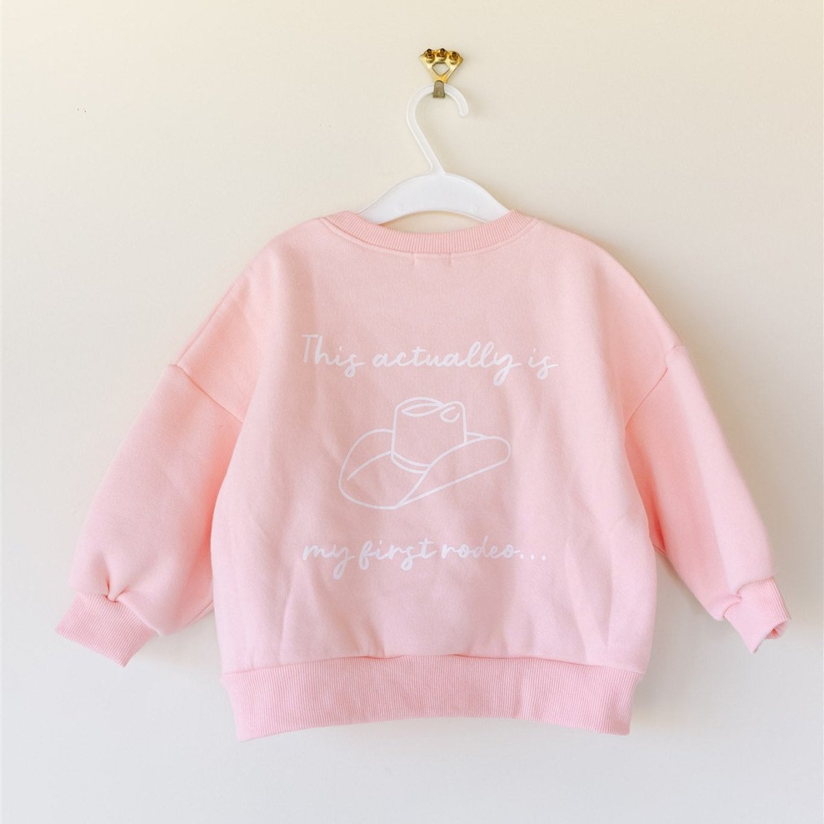 First Rodeo Fleece - lined Graphic Crewneck - Roobear Kids