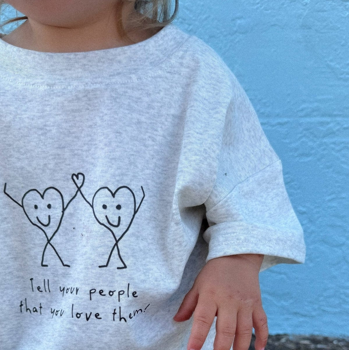 'Tell Your People You Love Them' Organic Cotton Tee - Roobear Kids