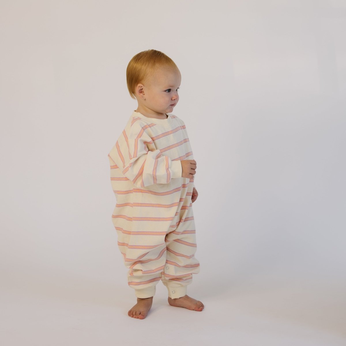 Striped Long Sleeve Romper - Roobear Kids