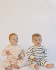 F/W Striped Long Sleeve Romper