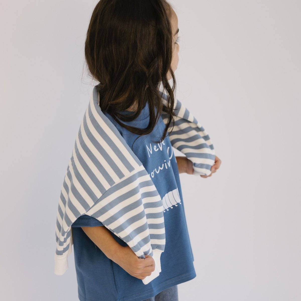Striped Fleece - lined Crewnecks - Roobear Kids