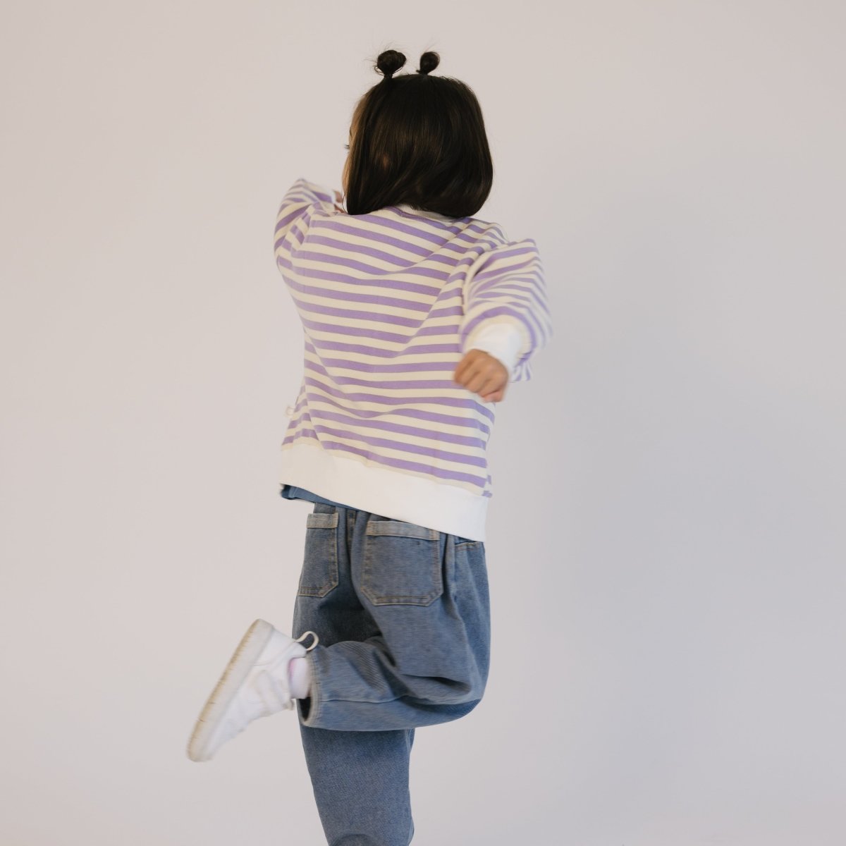 Striped Fleece - lined Crewnecks - Roobear Kids