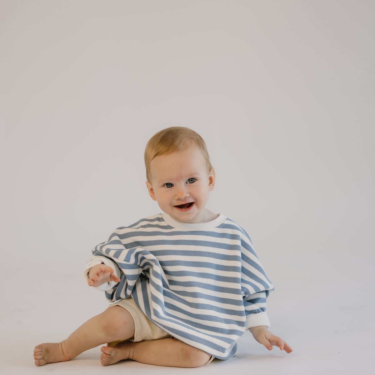 Striped Fleece - lined Crewnecks - Roobear Kids