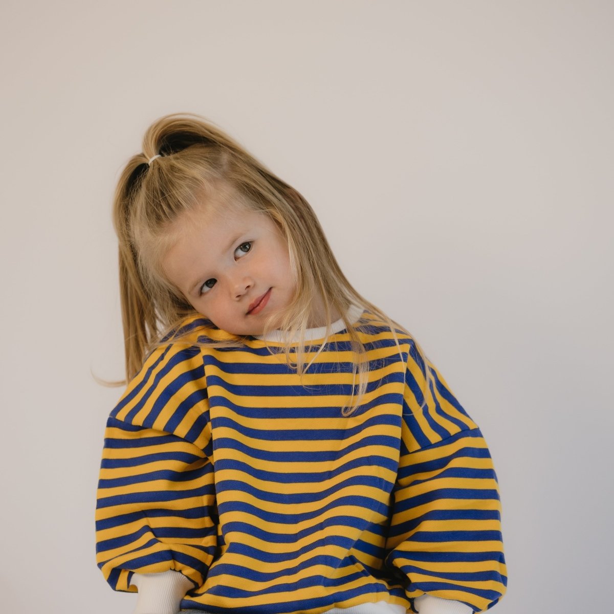 Striped Fleece - lined Crewnecks - Roobear Kids