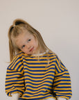 Striped Fleece-lined Crewnecks