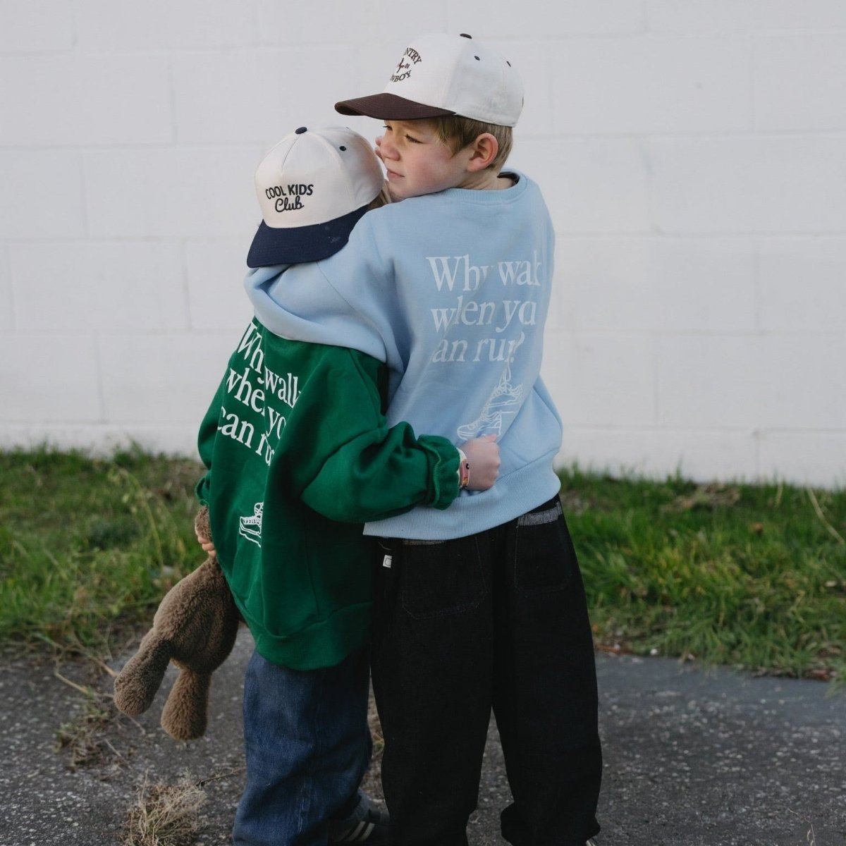 Why Walk Graphic Crewnecks - Roobear Kids