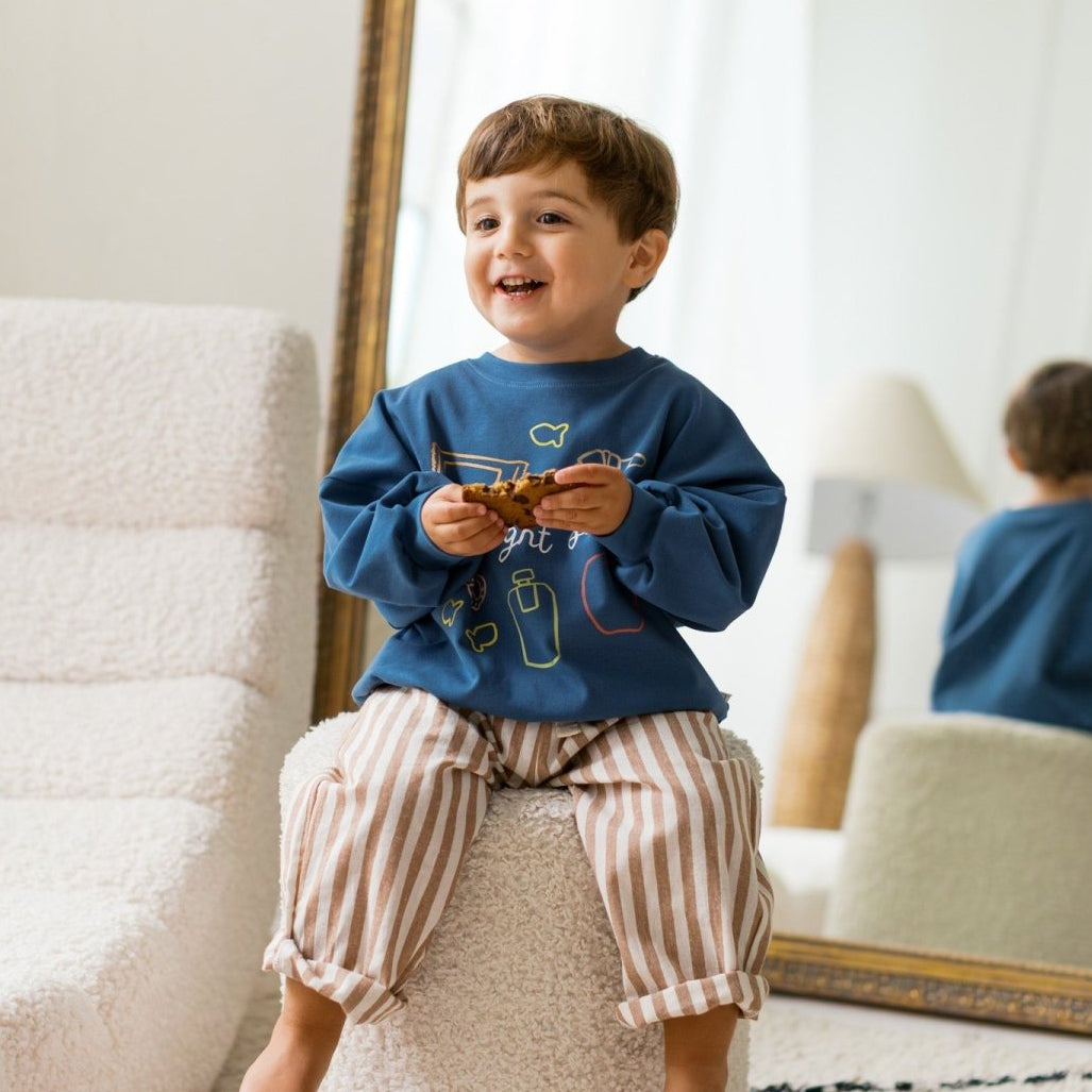 Snacks Lightweight Crewneck - Roobear Kids