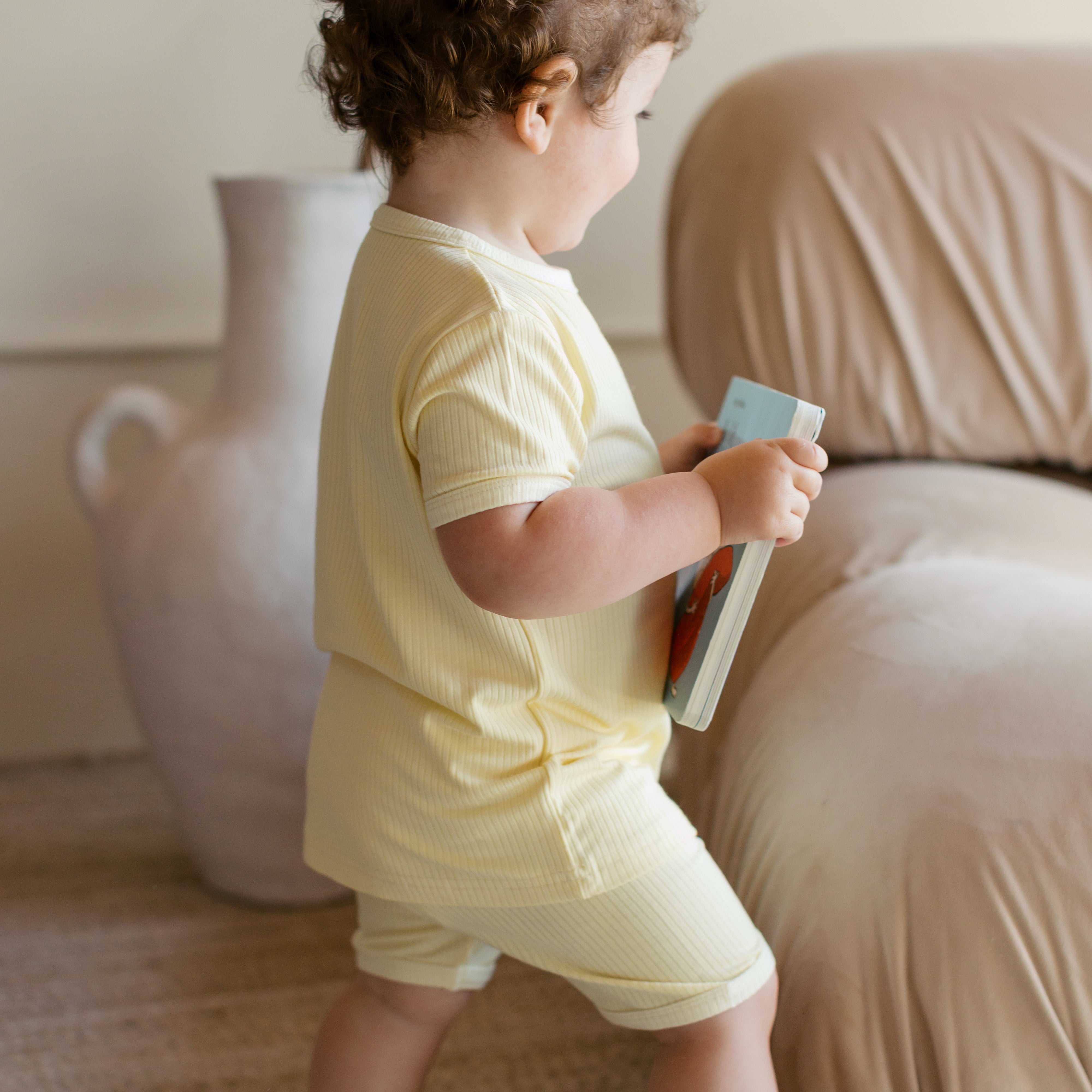 Ribbed Summer Two-Piece Short &amp; T Sets PJs