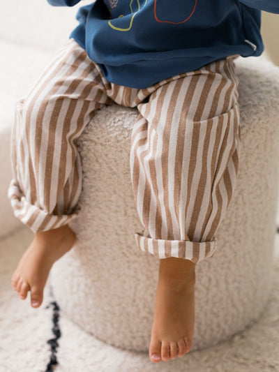 Linen Striped Pants - Roobear Kids