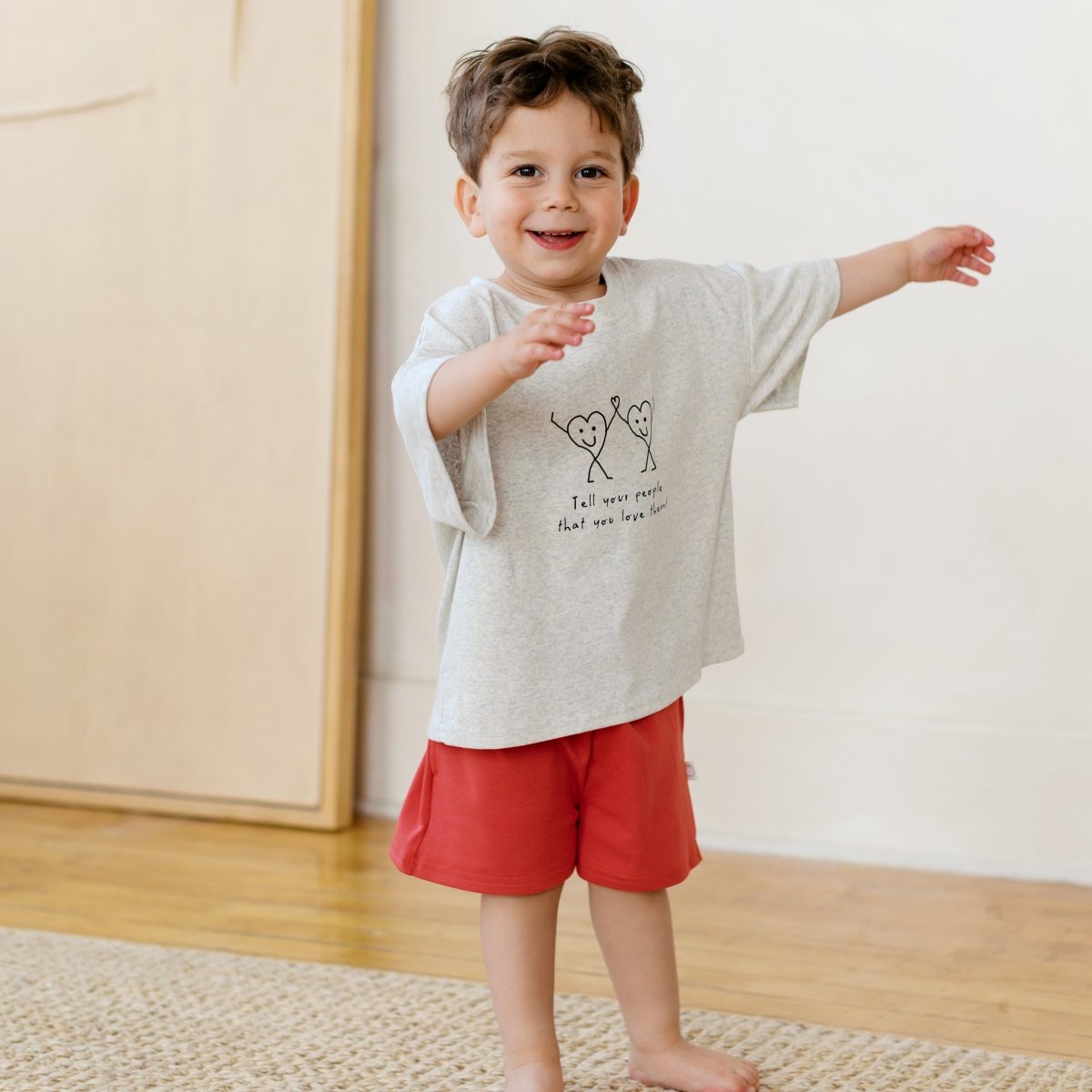 'Tell Your People You Love Them' Organic Cotton Tee - Roobear Kids
