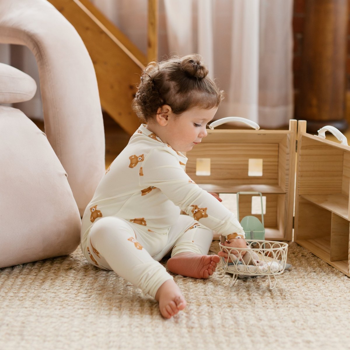 Bears Bamboo Two - Piece Pajamas - Roobear Kids