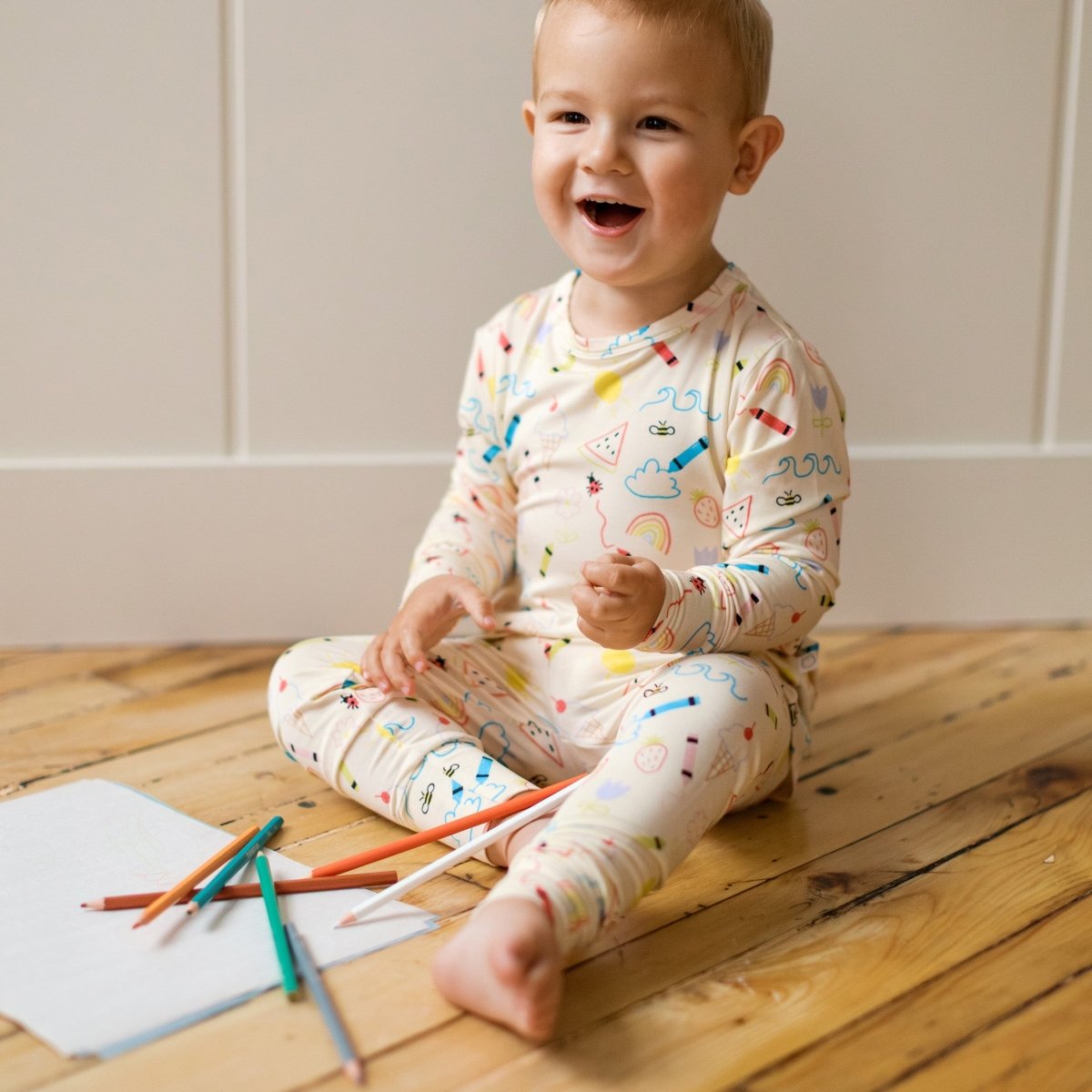 Doodles Two - Piece PJ - Roobear Kids