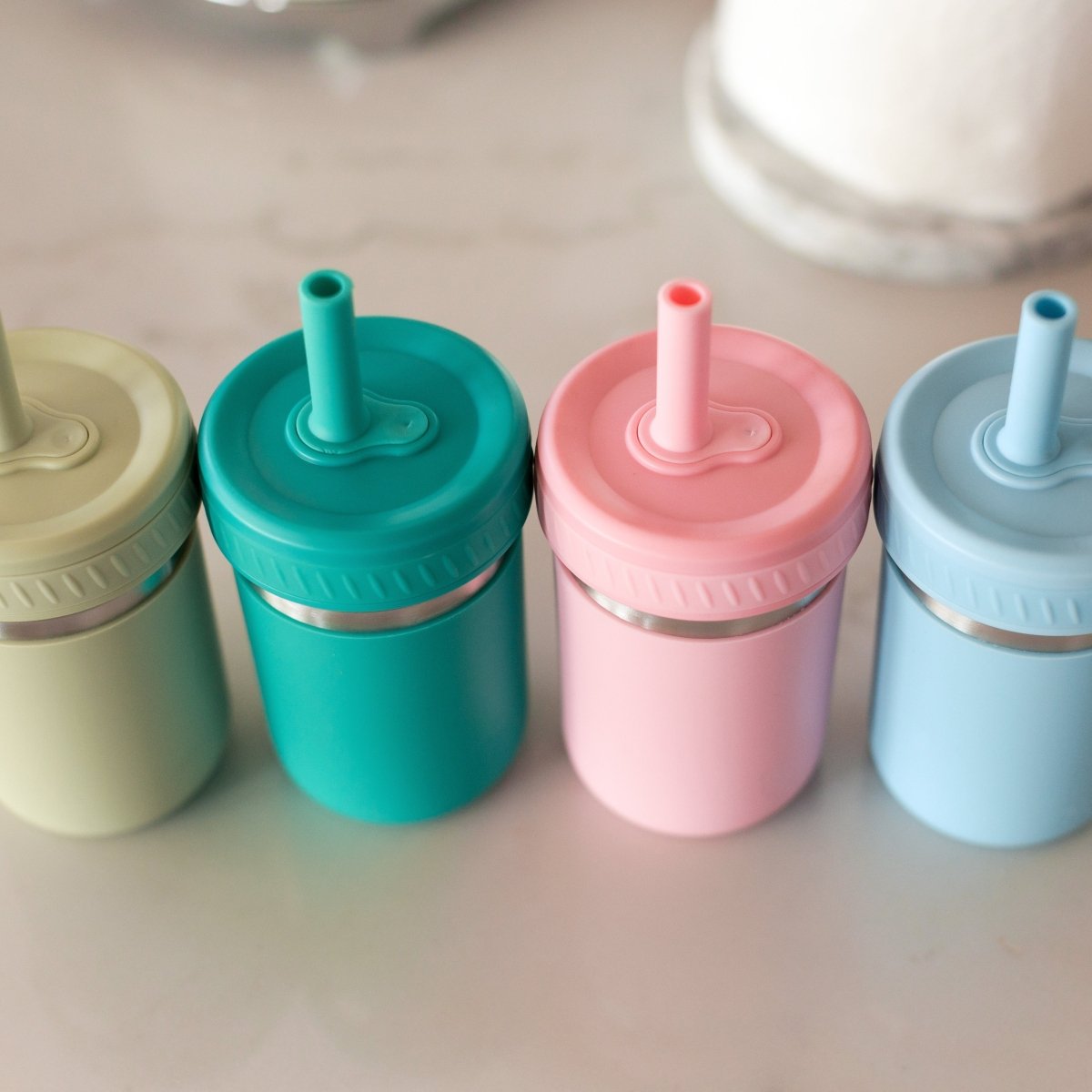 Stainless Steel Spill - Proof Cups (4 - Pack) - Roobear Kids