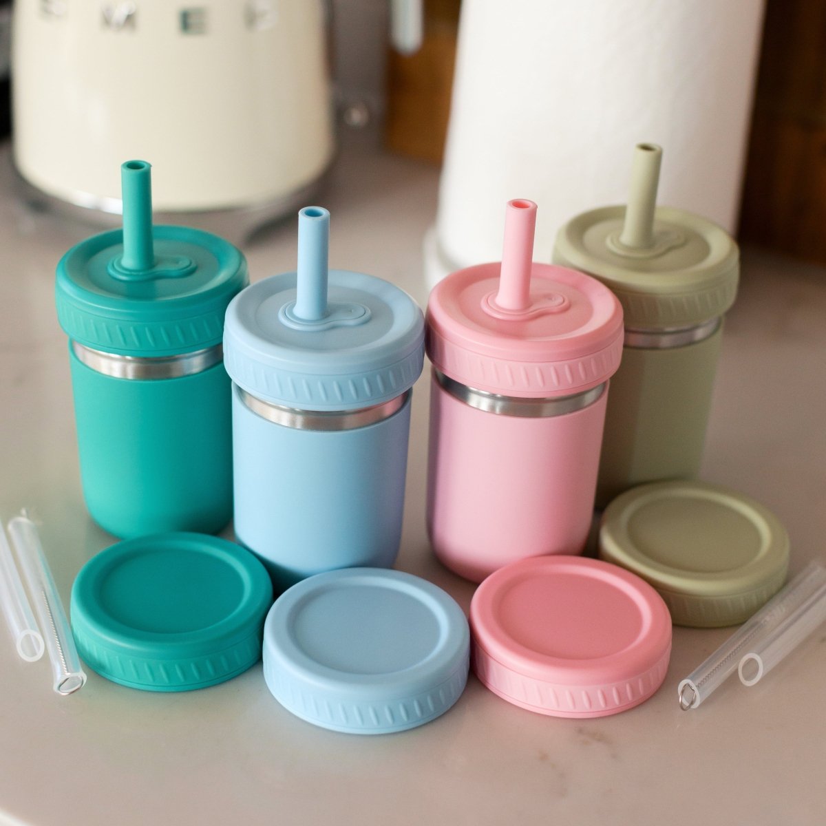 Stainless Steel Spill - Proof Cups (4 - Pack) - Roobear Kids