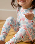 Hearts Checkerboard Two - Piece PJs - Roobear Kids
