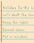 Holiday To-Do List Graphic Tee