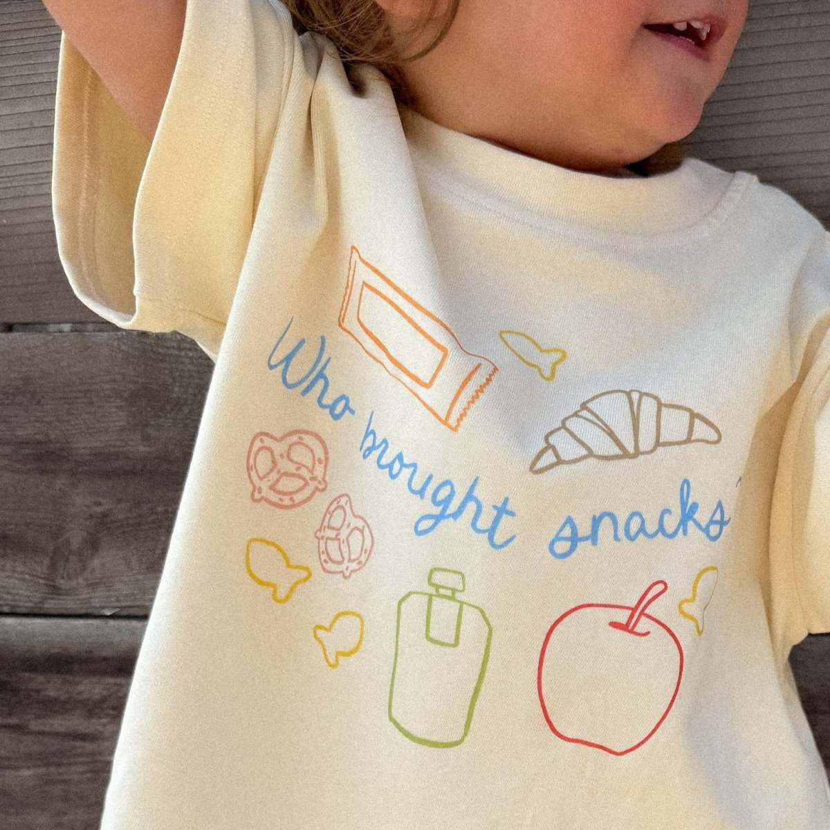 "Who Brought Snacks?" Organic Cotton Tee - Roobear Kids