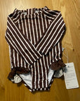 Sample: Striped Swim Ruffle: 6-12M and 3-4T