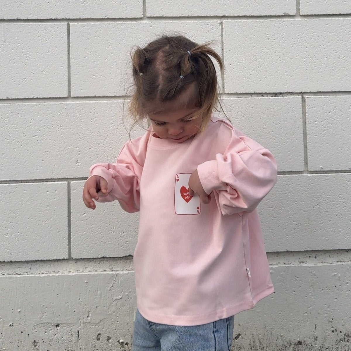 Lucky Me Lightweight Crewneck - Roobear Kids