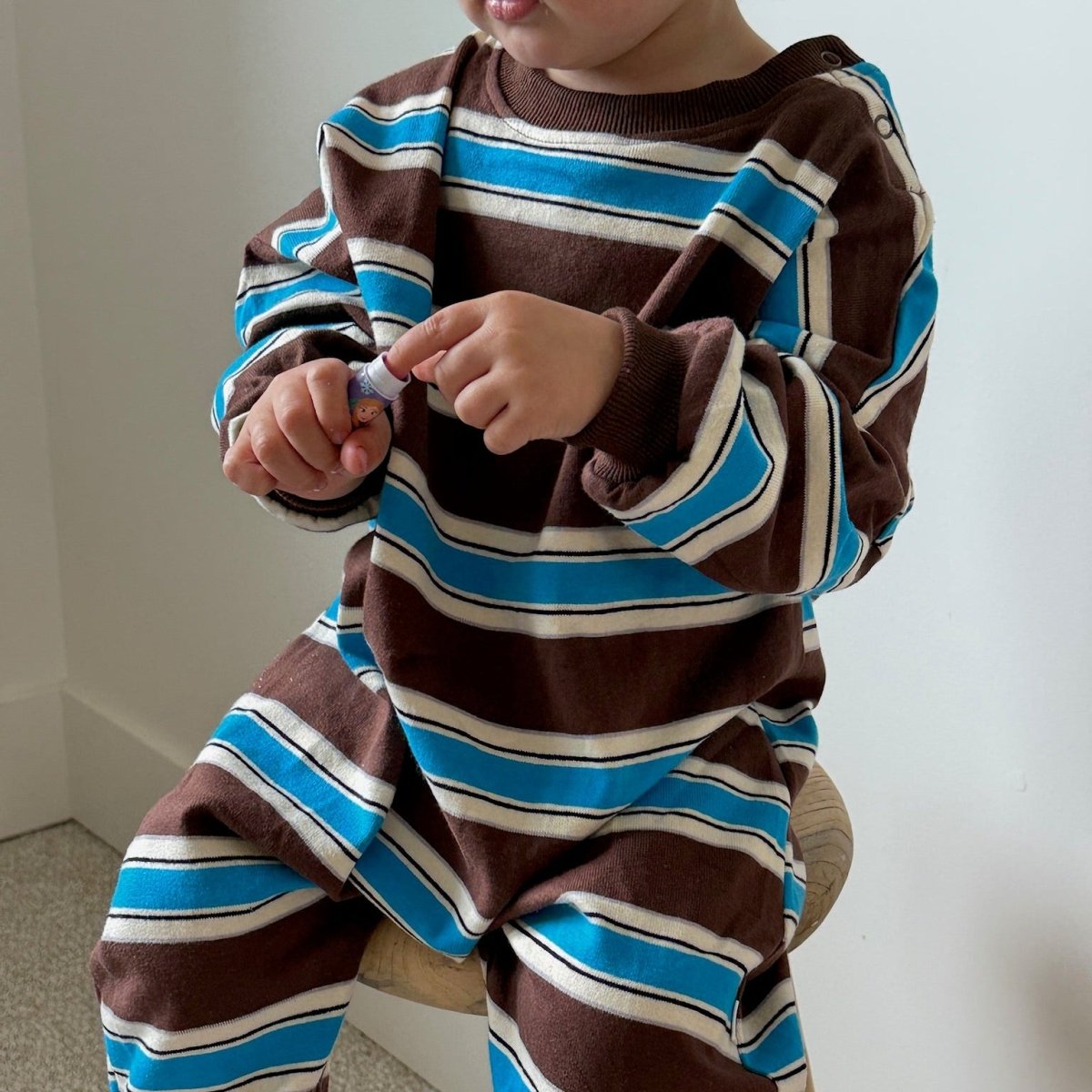 Striped Long Sleeve Romper - Roobear Kids